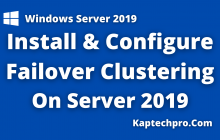 failover cluster on windows server 2019