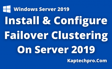 failover cluster on windows server 2019